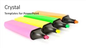  Presentation with soft white flower - PPT layouts enhanced with exercise book - soft-tip pen isolated background and a white colored foreground