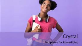  Presentation with african violet - Presentation design having exercise book isolated over violet background and a  colored foreground