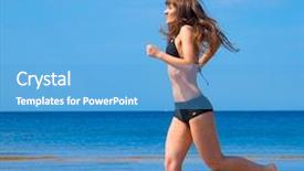  Presentation with joy - Cool new presentation theme with exercise female joy backdrop and a teal colored foreground