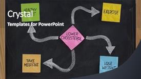  Presentation with exercise medicine - Slide deck featuring exercise losing weight taking medicine background and a  colored foreground