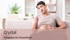  Presentation with body fat - Colorful PPT layouts enhanced with exercise metabolism - man measuring body fat backdrop and a  colored foreground