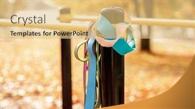  Presentation with sports bar sports bar - Presentation theme having exercise-rubber-bands-for-fitness background and a yellow colored foreground