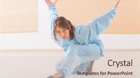  Presentation with tai chi - Slides consisting of exercise wearing professional original chinese background and a lemonade colored foreground