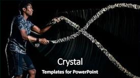 Presentation with boot camp - Amazing PPT theme having exercising boot camp fitness rope backdrop and a black colored foreground