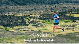  Presentation with volcanic rocks - Audience pleasing slides consisting of exercising cardio man training endurance backdrop and a seafoam green colored foreground