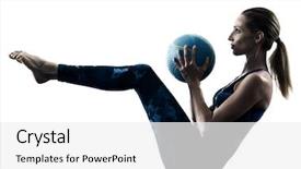  Presentation with exercise is medicine - Audience pleasing presentation design consisting of exercising fitness medicine ball excercis backdrop and a white colored foreground