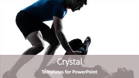  Presentation with aerobics - Beautiful slide deck featuring exercising fitness workout in silhouette backdrop and a  colored foreground