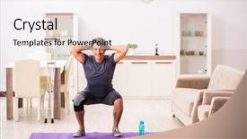  Presentation with recovery - Amazing PPT layouts having exercising for knee injury recovery backdrop and a sky blue colored foreground