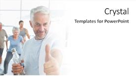  Presentation with fitness - Presentation theme enhanced with exercising in background at fitness background and a white colored foreground