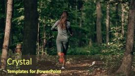  Presentation with active lifestyle - Beautiful theme featuring exercising-outdoors-is-healthy backdrop and a tawny brown colored foreground