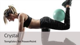  Presentation with pilates - Theme consisting of exercising pilates fitness soft ball background and a light gray colored foreground