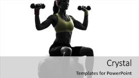  Presentation with elderly people exercise patient training - Beautiful PPT layouts featuring exercising weight training on fitness backdrop and a  colored foreground