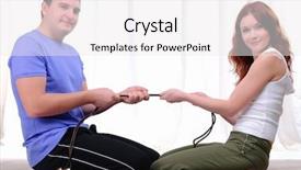  Presentation with sports - Presentation featuring exercite - couple engaged in sports together background and a white colored foreground