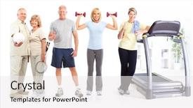  Presentation with healthy lifestyle cute - PPT layouts with exercite - gym fitness healthy lifestyle smiling background and a white colored foreground