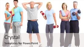  Presentation with healthy lifestyle - Slide set consisting of exercite - gym fitness healthy lifestyle smiling background and a lemonade colored foreground