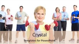  Presentation with health and fitness - Theme enhanced with exercite - gym fitness healthy lifestyle smiling background and a lemonade colored foreground