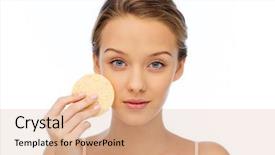  Presentation with skincare - Presentation with exfoliant - beauty people and skincare concept background and a lemonade colored foreground