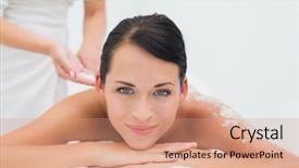 Presentation with peaceful - Presentation theme enhanced with exfoliant - peaceful brunette getting a salt background and a coral colored foreground