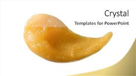  Presentation with stroke - PPT layouts enhanced with exfoliant - stroke of orange natural scrub background and a  colored foreground