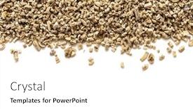  Presentation with mineral - Presentation featuring exfoliated-vermiculite-mineral-isolated background and a white colored foreground