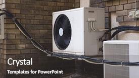  Presentation with conditioner - Audience pleasing slide deck consisting of exhaust fan - air conditioner on an old backdrop and a dark gray colored foreground