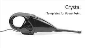  Presentation with car - Slide set having exhaust fan - car vacuum cleaner on white background and a white colored foreground