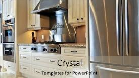  Presentation with stainless steel abstract - Colorful presentation design enhanced with exhaust fan - interior of modern luxury kitchen backdrop and a mint green colored foreground