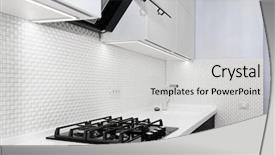  Presentation with minimalistic - Slide deck having exhaust fan - modern white and black kitchen background and a light gray colored foreground