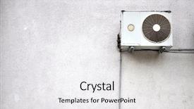  Presentation with conditioner - Presentation having exhaust fan - old air conditioner mounted outside background and a white colored foreground