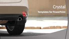  Presentation with pipe - Cool new presentation theme with exhaust pipe and back part backdrop and a coral colored foreground