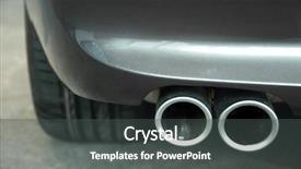 Presentation with pollution - Beautiful presentation featuring exhaust pipes - pollution concept backdrop and a dark gray colored foreground