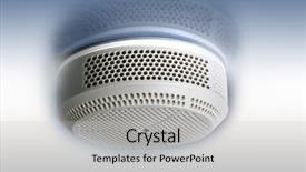  Presentation with blue eyes technology close up - Theme having exhaust system - closeup of vent set background and a light gray colored foreground