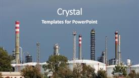  Presentation with parts - Beautiful theme featuring exhaust system - parts of an industrial plant backdrop and a  colored foreground