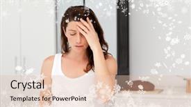  Presentation with snowflakes - Amazing theme having fir tree forest and snowflake backdrop and a lemonade colored foreground