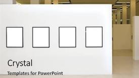  Presentation with museum exhibition - Presentation design having exhibition in museum with four background and a light gray colored foreground