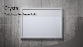  Presentation with exhibition - Slide deck enhanced with exhibition poster - empty modern style frame background and a light gray colored foreground