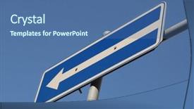  Presentation with road signs - Amazing presentation theme having exhortation - color photo of road signs backdrop and a  colored foreground