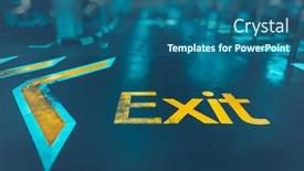  Presentation with direction - Audience pleasing slides consisting of exit-background-big-yellow-arrow backdrop and a ocean colored foreground