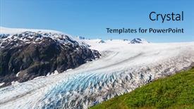  Presentation with glacier - Beautiful slide deck featuring exit glacier kenai fjords national backdrop and a light blue colored foreground