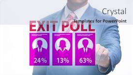  Presentation with elections - Presentation theme with exit-poll-concept-for-elections and a light blue colored foreground