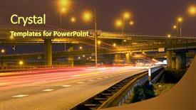  Presentation with cars racing - Slides consisting of exit ramp - cars racing past a huge background and a tawny brown colored foreground