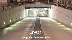  Presentation with car park - Presentation with exit ramp - entrance to underground car park background and a coral colored foreground