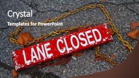  Presentation with ramp - Colorful presentation theme enhanced with exit ramp - lane closed sign that has backdrop and a  colored foreground