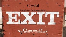  Presentation with brexit britain exit - Colorful slide deck enhanced with exit sign backdrop and a red colored foreground