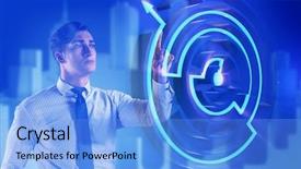  Presentation with maze - Slide deck having exit strategy - businessman with maze in difficult background and a  colored foreground