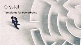  Presentation with successful - Beautiful slide set featuring exit strategy - top view of successful businessman backdrop and a lemonade colored foreground