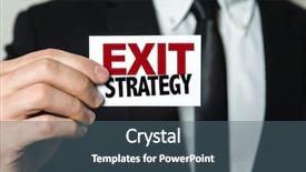  Presentation with strategy plan - Cool new presentation design with exit strategy backdrop and a ocean colored foreground