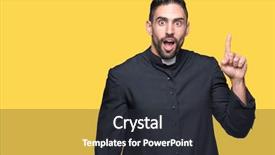  Presentation with christian renewal - PPT theme featuring exited and happy number one background and a  colored foreground