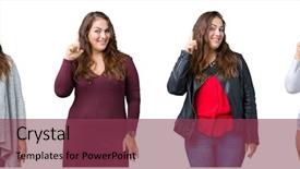  Presentation with collage - PPT theme consisting of exited and happy number one background and a  colored foreground