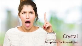  Presentation with winter - PPT theme enhanced with exited and happy number one background and a  colored foreground